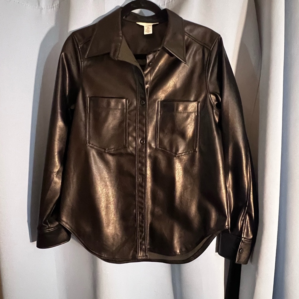 Black Faux Leather Jacket